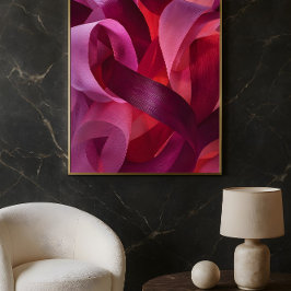 Rosa band konst – Elegant modern valentine dag Poster