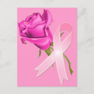 Rosa Band med Ro * Medvetenhet om bröstcancer * Vykort