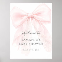 Rosa band modern baby shower flicka