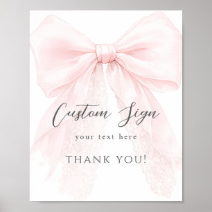 Rosa band modern baby shower flicka  poster