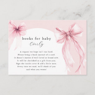 Rosa band moderna ark böcker för babyflicka tilläggskort