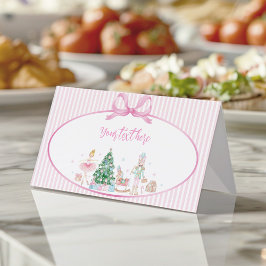 Rosa band mutcracker jul födelsedag mat tält placeringskort