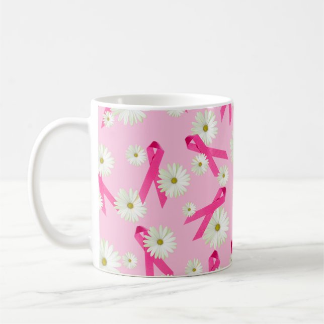 rosa-band och daisy kaffemugg (Vänster)