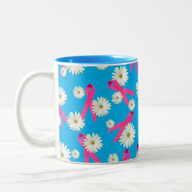 rosa-band och daisy Två-Tonad mugg (Vänster)