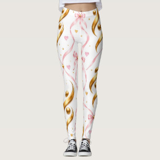rosa band och rosett leggings