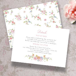Rosa band och vildblommor Detaljer Tilläggskort