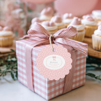 Rosa band polka prick baby shower babyflicka Coque