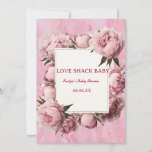 Rosa band presentköpsel Baby Shower Inbjudan – Ele