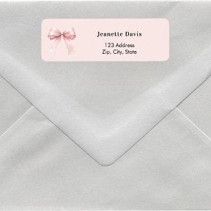 Rosa band returneradress returadress etikett
