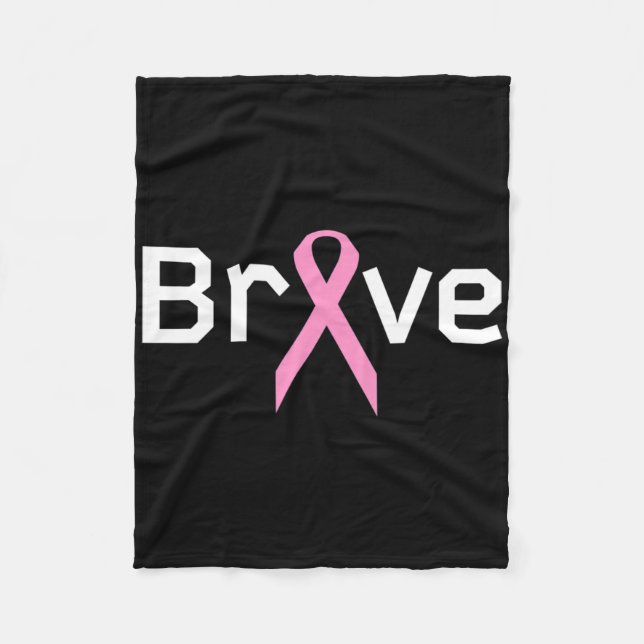 Rosa band rolig värld cancer överlevande stöd A Fleecefilt (Framsidan)