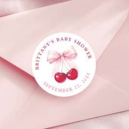 Rosa band Rosa baby shower-runda klistermärken