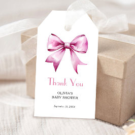 Rosa band Rosett Baby Shower Tack Kort