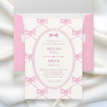 Rosa band rosett bröllop 