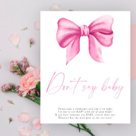 Rosa band - Säg inte baby Poster