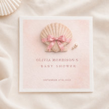 Rosa band snigelskal flicka baby shower