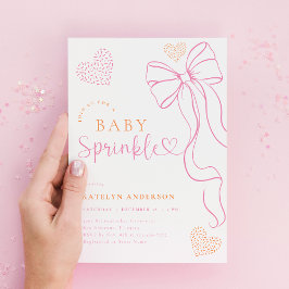 Rosa band spridd baby shower inbjudan