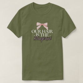 Rosa band svart hår ritning anpassad tee
