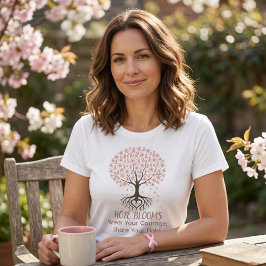 Rosa band-trädet för hopp - Bröstcancerupplysning T Shirt