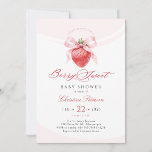 Rosa bandage Rosendekoration Baby Shower-inbjudan Inbjudningar
