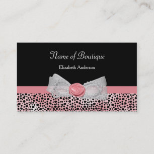 Rosa bandana Dalmatiner Boutique Visitkort