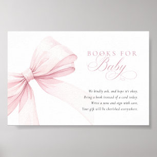 Rosa bandböcker för bebis - digital nedladdningsko poster