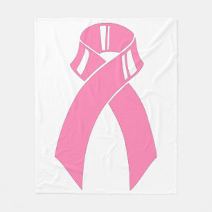 Rosa bandbröstcancermedvetenhet fleecefilt