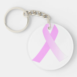 Rosa bandbröstcancermedvetenhet Keychain