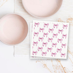 Rosa banderoll baby shower pappersservett