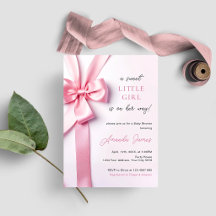 Rosa banderoll baby shower Söt liten flicka