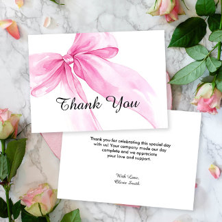 Rosa banderoll baby shower tack kort