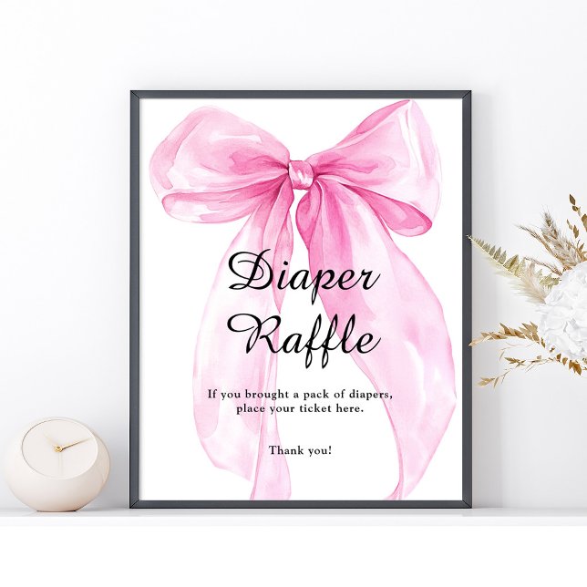 Rosa banderoll blöja lotteri poster (Skapare uppladdad)