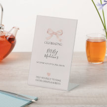Rosa banderoll Coquette Baby Shower