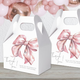 Rosa bandet Coquette flicka baby shower Presentaskar