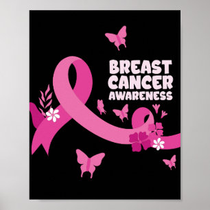 Rosa bandet Kvinnor Cancer Bröstcancer Medvetenhet Poster