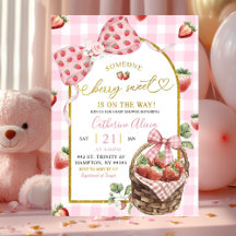 Rosa bandett Coquette1 Gingham Bär Söt Baby Shower