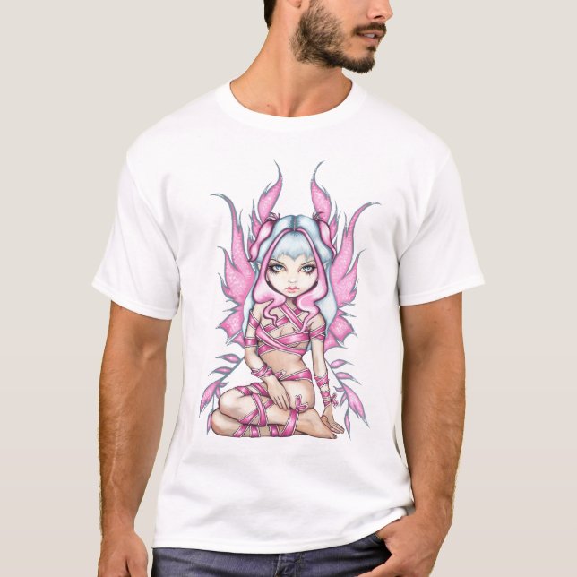 Rosa bandfeskjorta tee (Framsida)