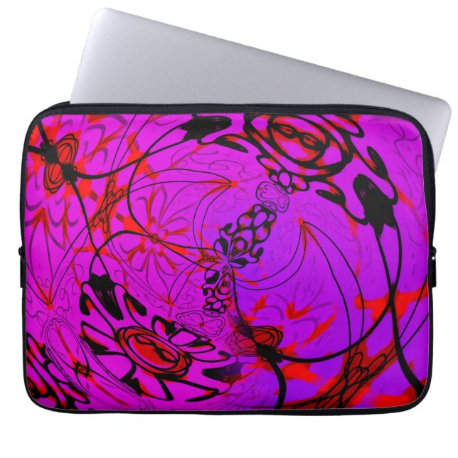 Rosa Bandit Laptop Fodral (Framsidan)