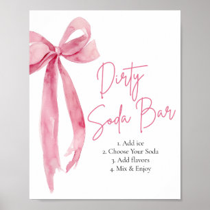 Rosa bandjubileumsexamensfest Smutsiga läskbaren Poster