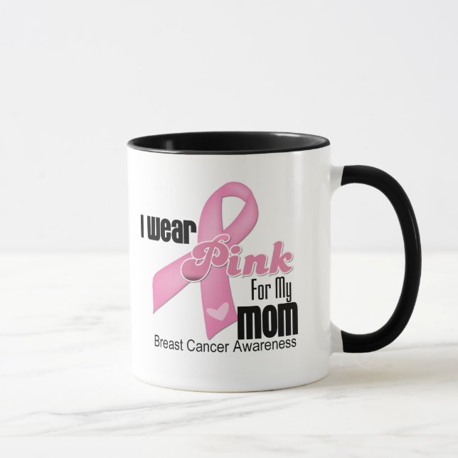 Rosa bandmammabröstcancer mugg (Höger)