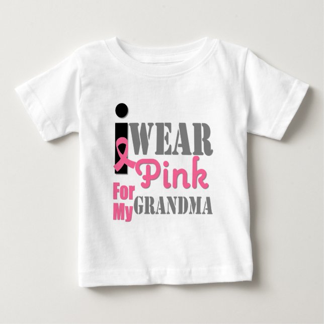 ROSA BANDmormor för BRÖSTCANCER T Shirt (Framsida)