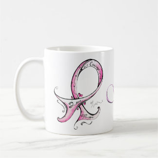 Rosa bandöverlevande kaffemugg
