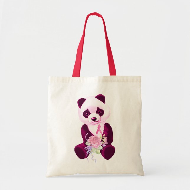 Rosa bandPandabjörn Tygkasse (Framsidan)