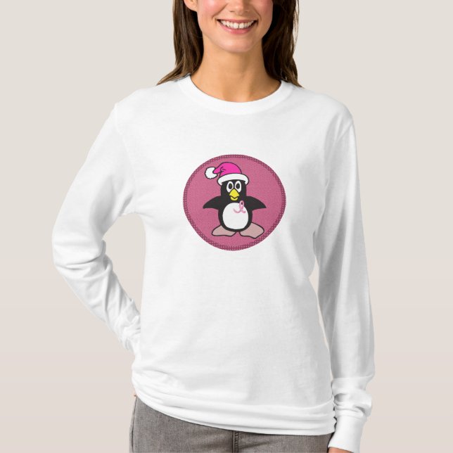 rosa bandpingvin tee shirt (Framsida)