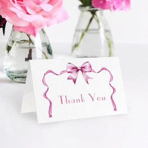 Rosa bandros baby shower tack kort