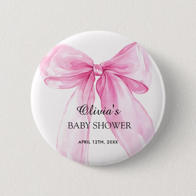 Rosa bandrosbabyshower knapp (Framsida)