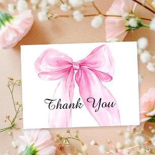 Rosa bandrosbabyshower tack kort