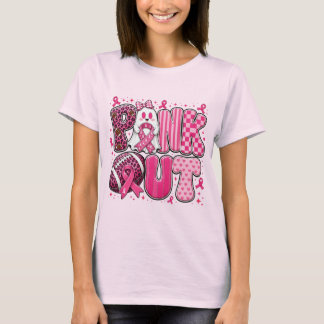 Rosa bandrosett solblomma blommig bröstcancer stöd t shirt