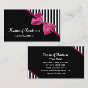 Rosa bandsling butik visitkort