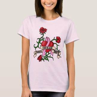 Rosa bandtatueringskjorta tee shirt
