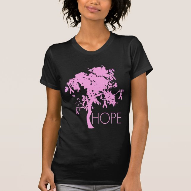Rosa bandträd av hopp tee (Framsida)